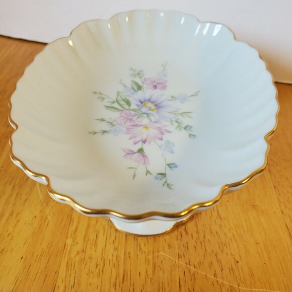 Pickard Porcelain Dish 6x4.5" Hand Decorated Floral Pattern Gold Trim - Picture 6 of 12